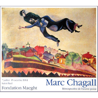 Lovers over the City/マルク・シャガール【Marc Chagall】ポスター