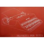 サヴィニャック Olivetti Lettera 22 ポスター 額装 Biller Antik