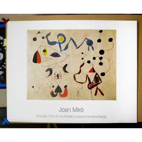 Women And Bird In The Night ジョアン ミロ Joan Miro ポスター アトリエフォロン