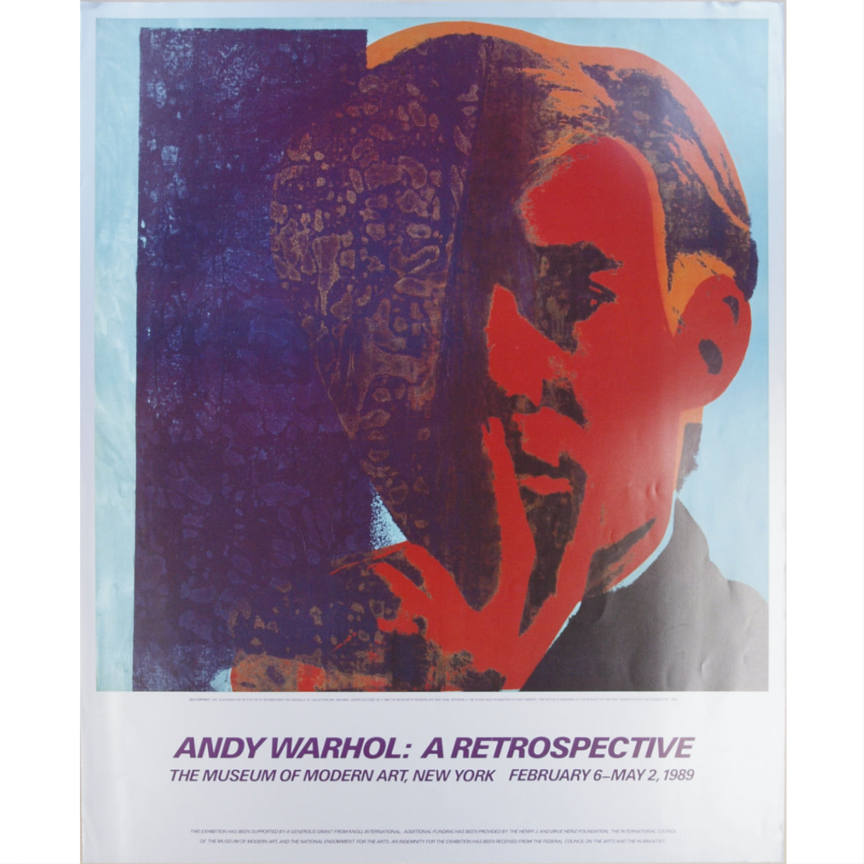 アンディ-ウォーホ-ル1989年V\u0026A展示会ポスター(アクリルケ-スフレ-ム)